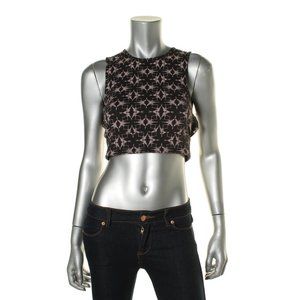 Free People Black Halter Crop Top Medium